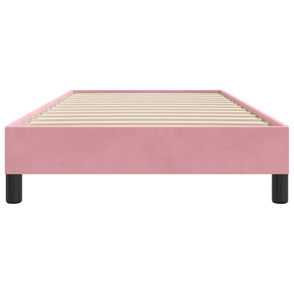 vidaXL Cadru de pat fără saltea roz 100x210 cm catifea vidaXL Cadru de pat fără saltea roz 100x210 cm catifea