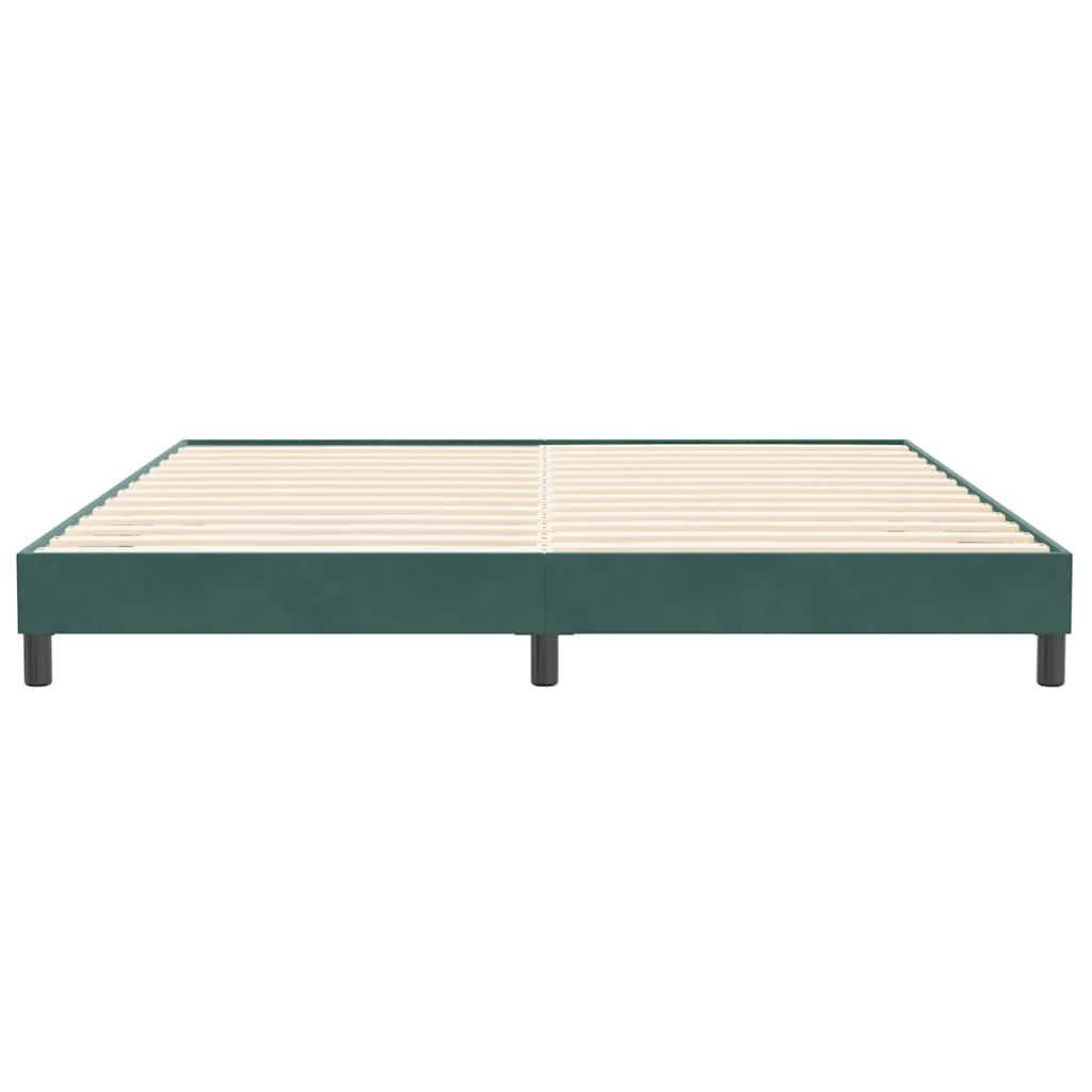 vidaXL Cadru de pat fără saltea, verde închis, 200x210 cm, catifea vidaXL Cadru de pat fără saltea, verde închis, 200x210 cm, catifea