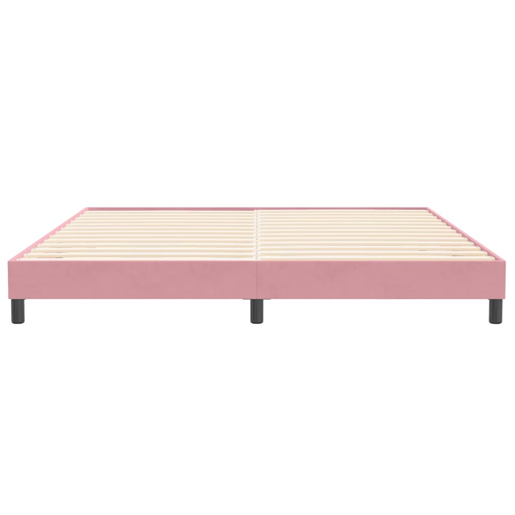 vidaXL Cadru de pat fără saltea roz 200x210 cm catifea vidaXL Cadru de pat fără saltea roz 200x210 cm catifea