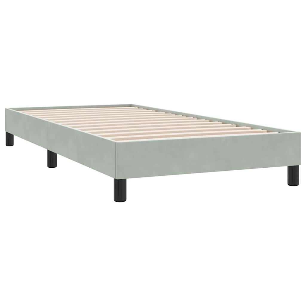 vidaXL Cadru de pat fără saltea, gri deschis, 80x220 cm, catifea
