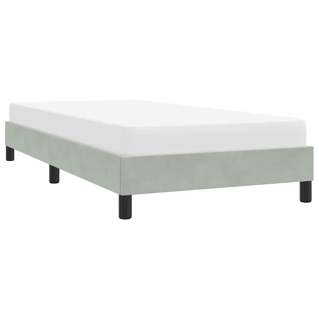 vidaXL Cadru de pat fără saltea, gri deschis, 80x220 cm, catifea