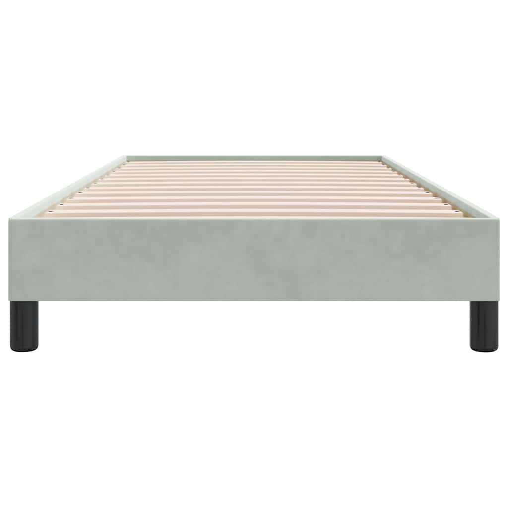 vidaXL Cadru de pat fără saltea, gri deschis, 80x220 cm, catifea