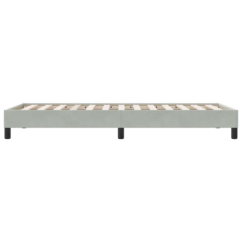 vidaXL Cadru de pat fără saltea, gri deschis, 80x220 cm, catifea