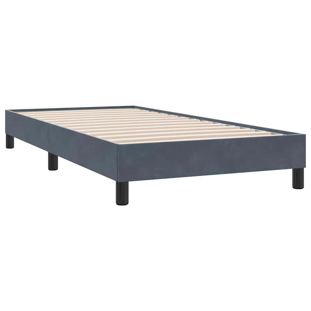vidaXL Cadru de pat fără saltea Gri închis 80x220 cm catifea