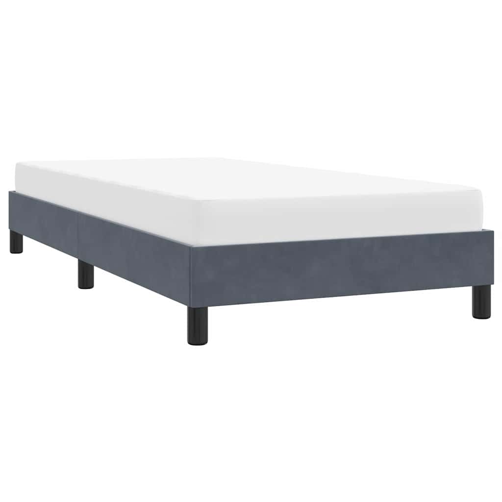 vidaXL Cadru de pat fără saltea Gri închis 80x220 cm catifea