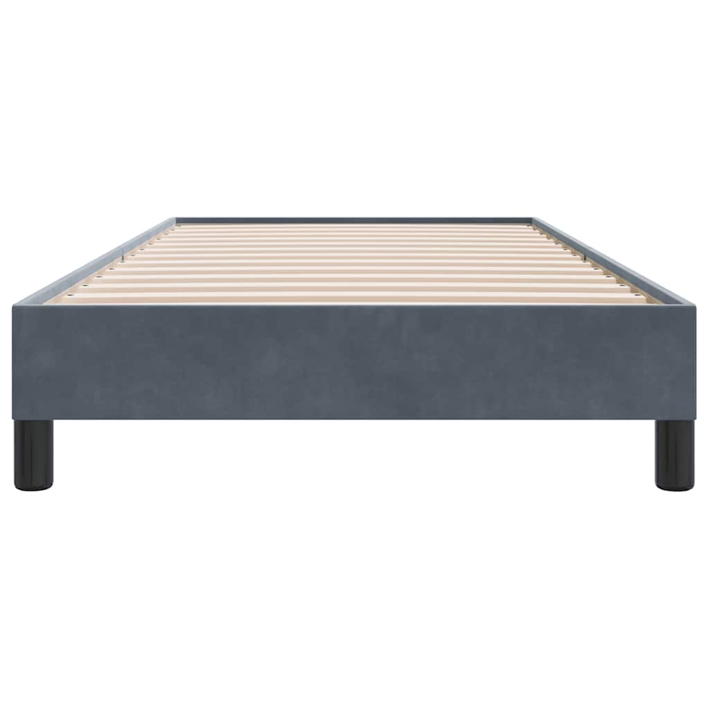 vidaXL Cadru de pat fără saltea Gri închis 80x220 cm catifea