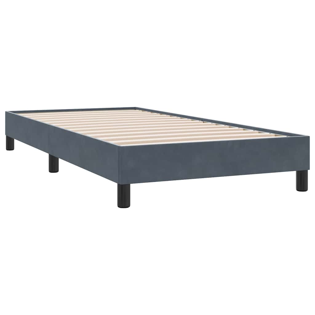 vidaXL Cadru de pat fără saltea Gri închis 80x220 cm catifea