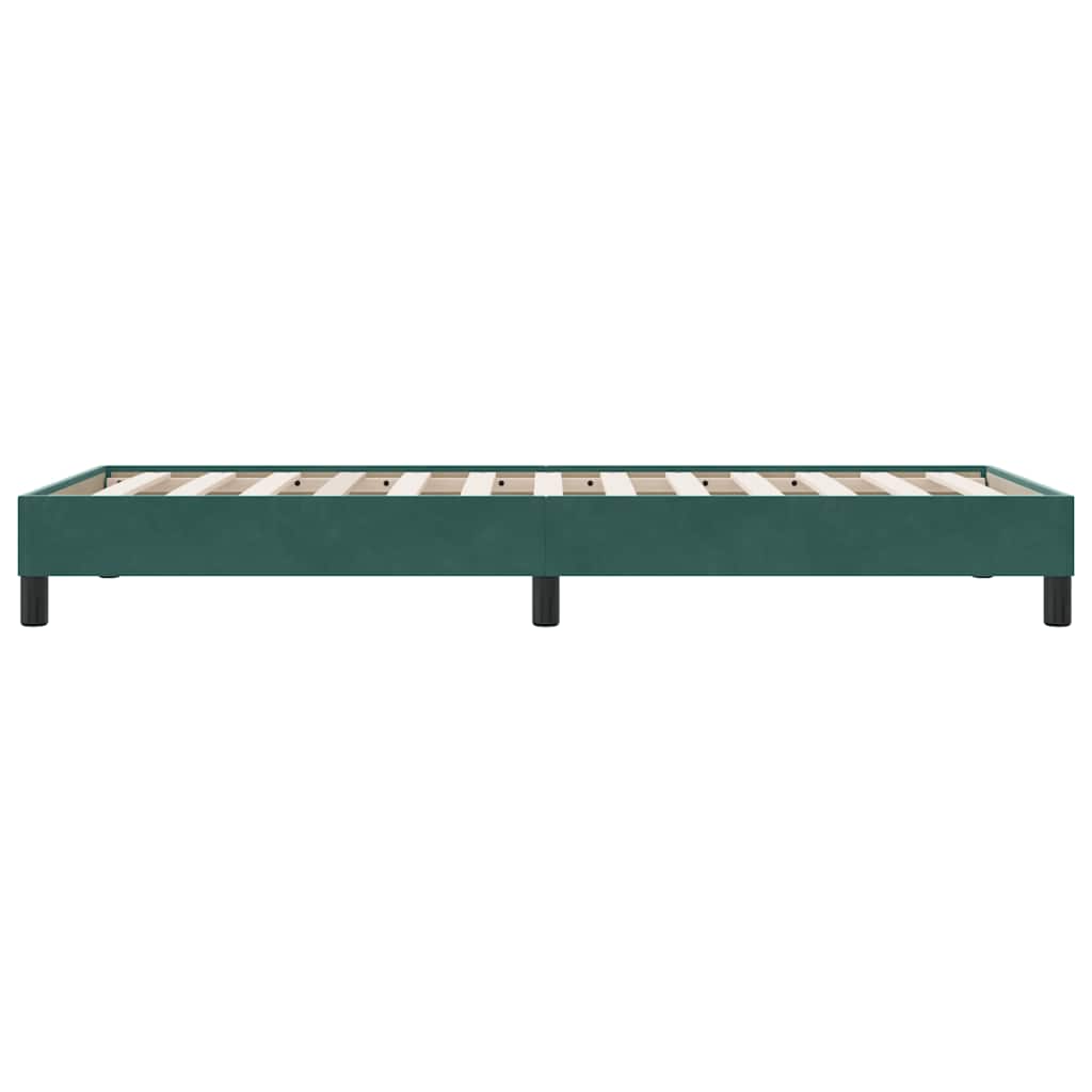 vidaXL Cadru de pat fără saltea, verde închis, 80x220 cm, catifea vidaXL Cadru de pat fără saltea, verde închis, 80x220 cm, catifea