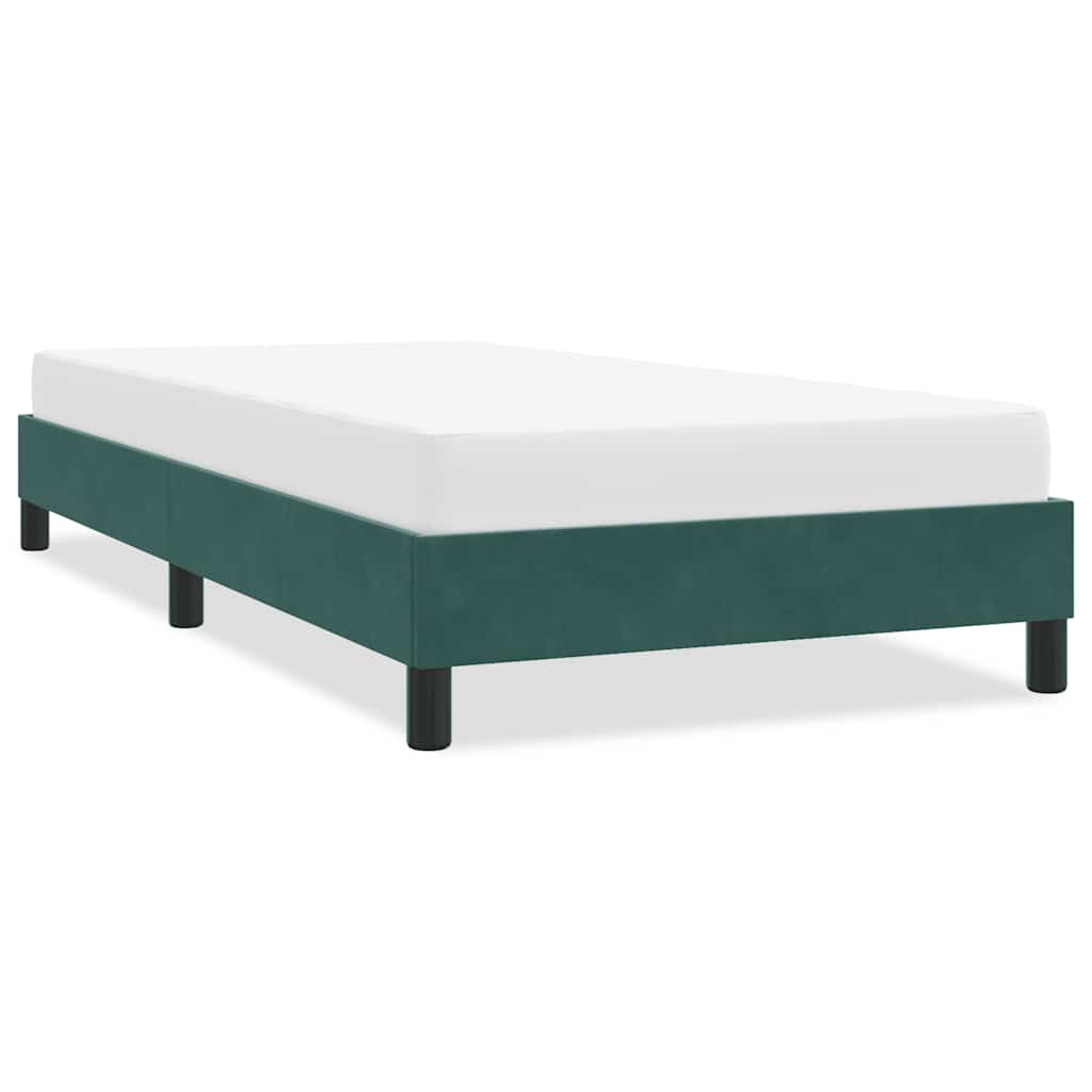 vidaXL Cadru de pat fără saltea, verde închis, 80x220 cm, catifea vidaXL Cadru de pat fără saltea, verde închis, 80x220 cm, catifea