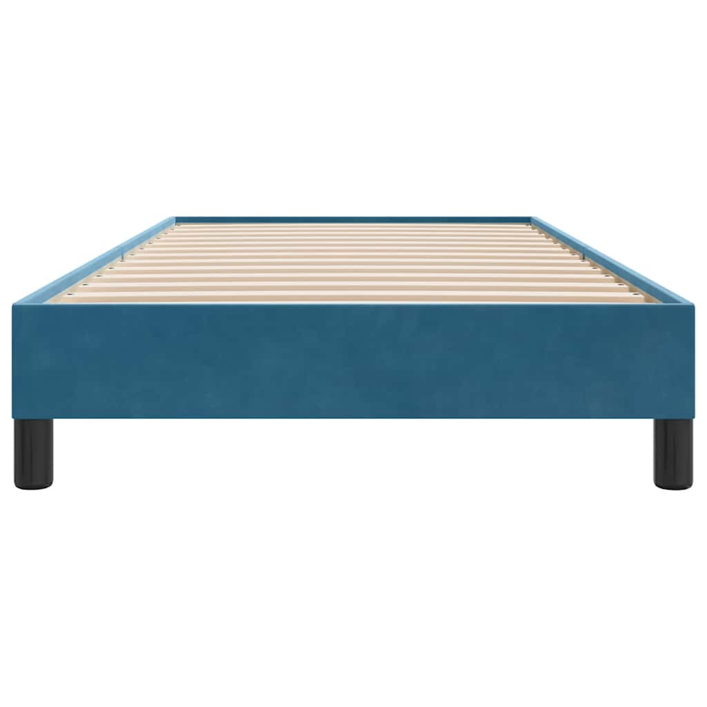 vidaXL Cadru de pat fără saltea, albastru închis, 80x220 cm, catifea