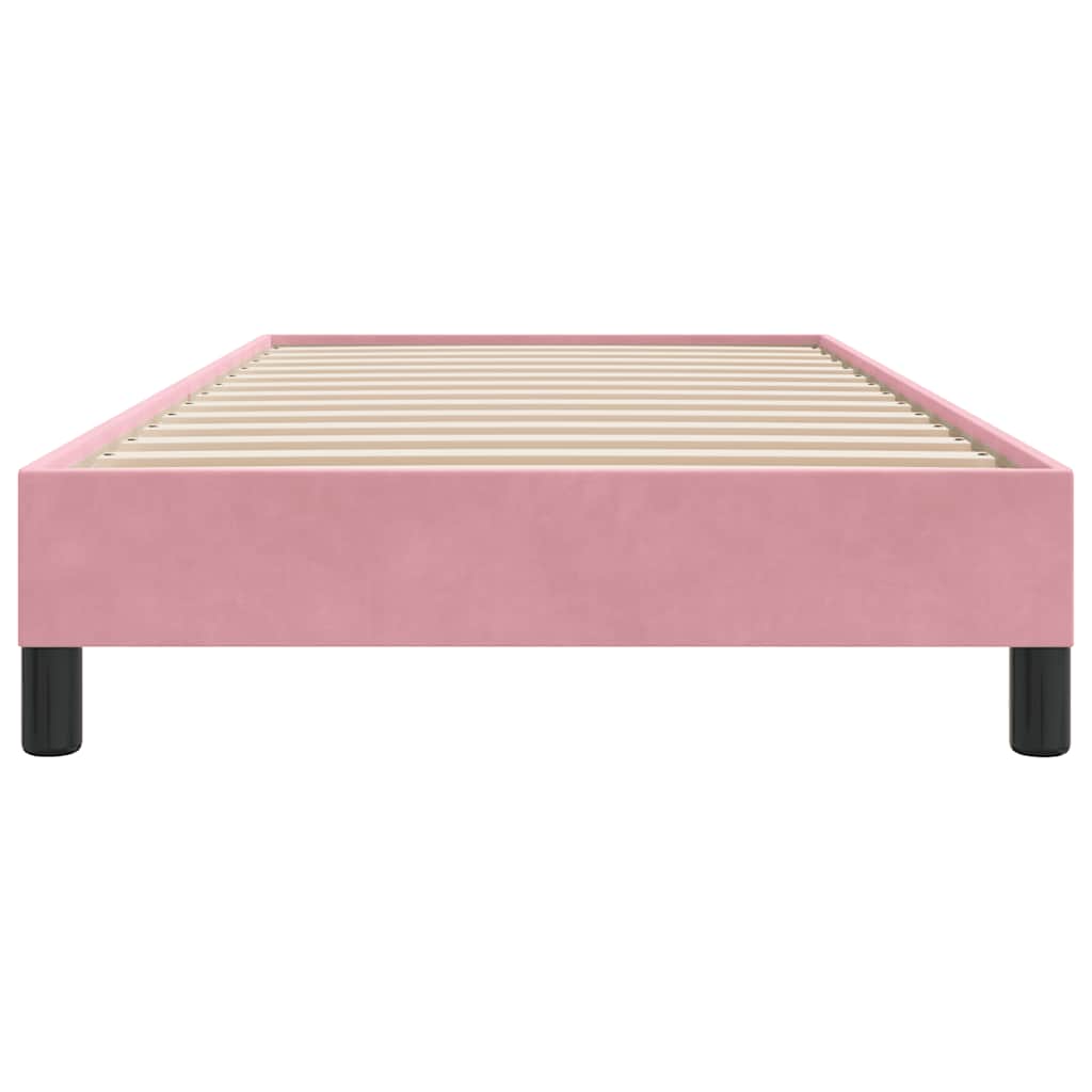 vidaXL Cadru de pat fără saltea roz 80x220 cm catifea vidaXL Cadru de pat fără saltea roz 80x220 cm catifea