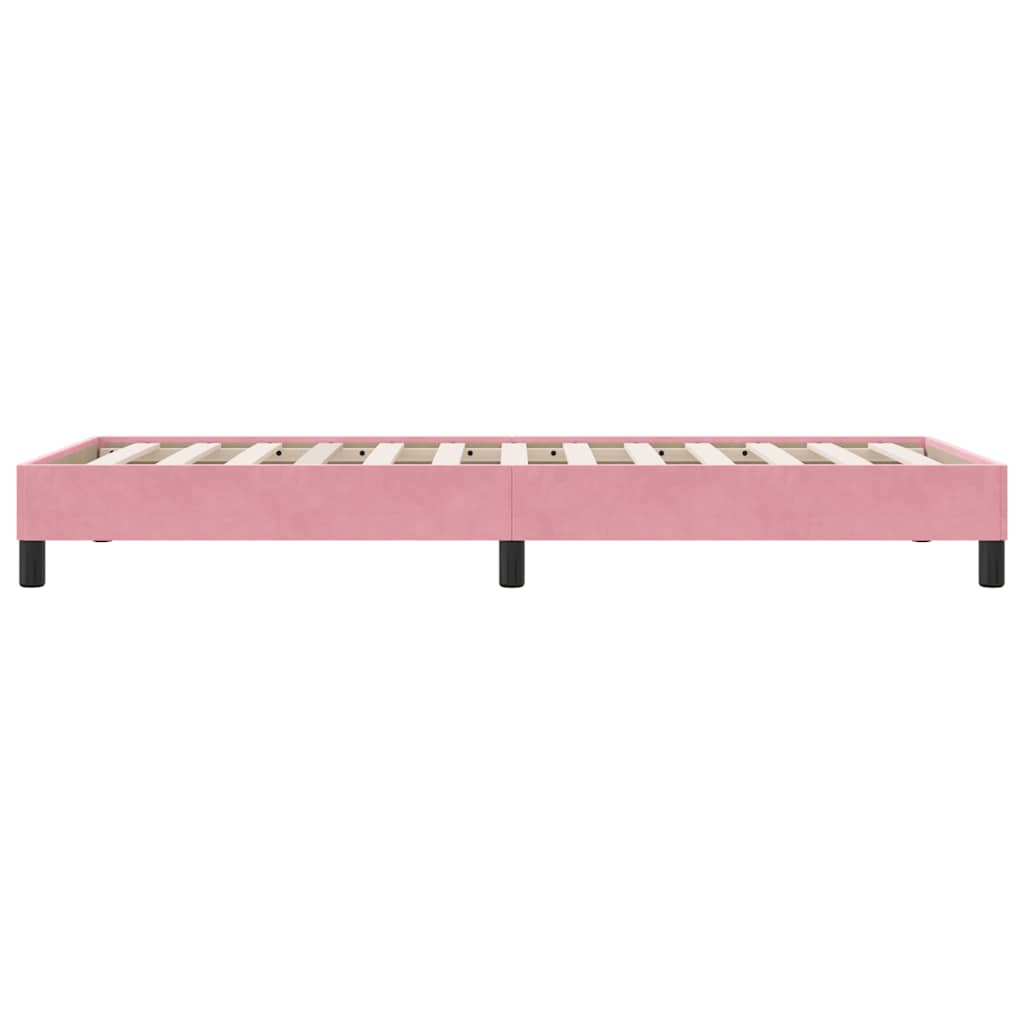 vidaXL Cadru de pat fără saltea roz 90x220 cm catifea vidaXL Cadru de pat fără saltea roz 90x220 cm catifea