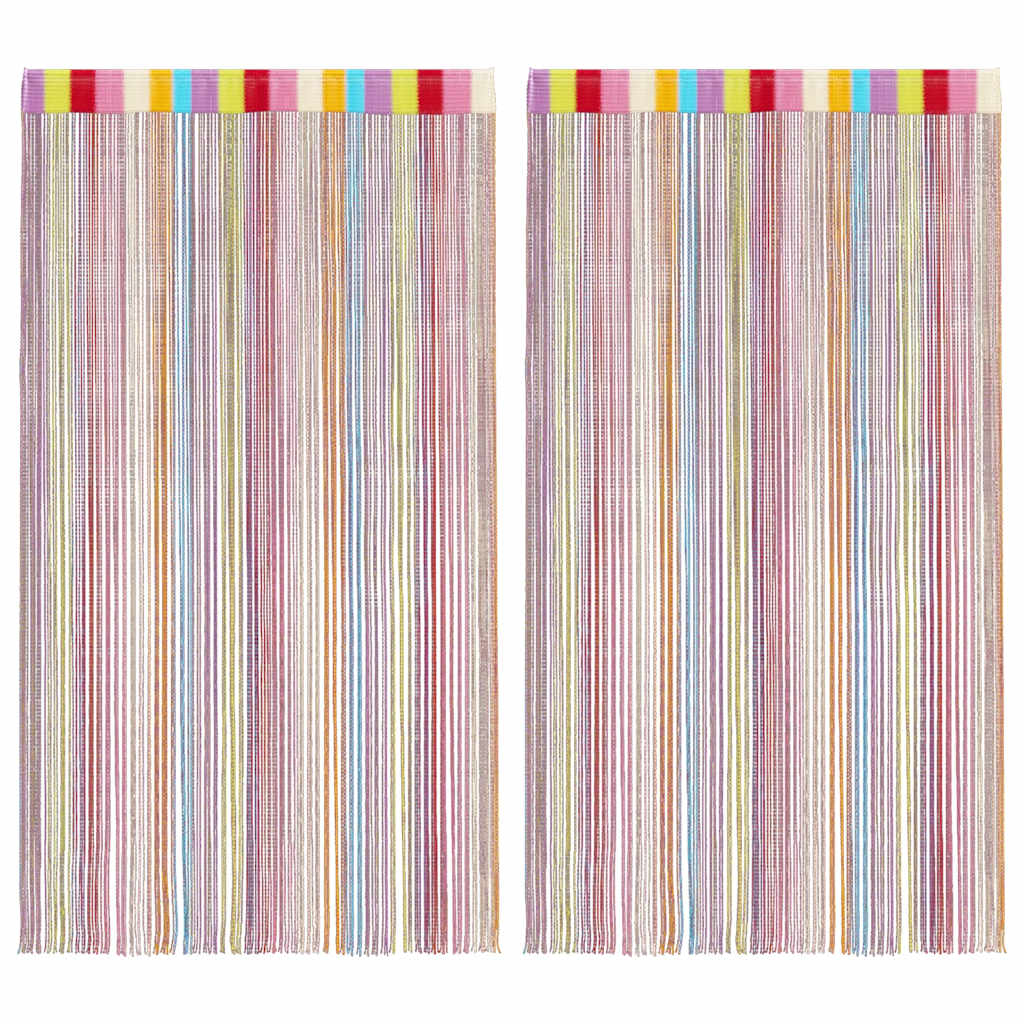 vidaXL Perdele șir 2 buc Multicolor 140x250 cm