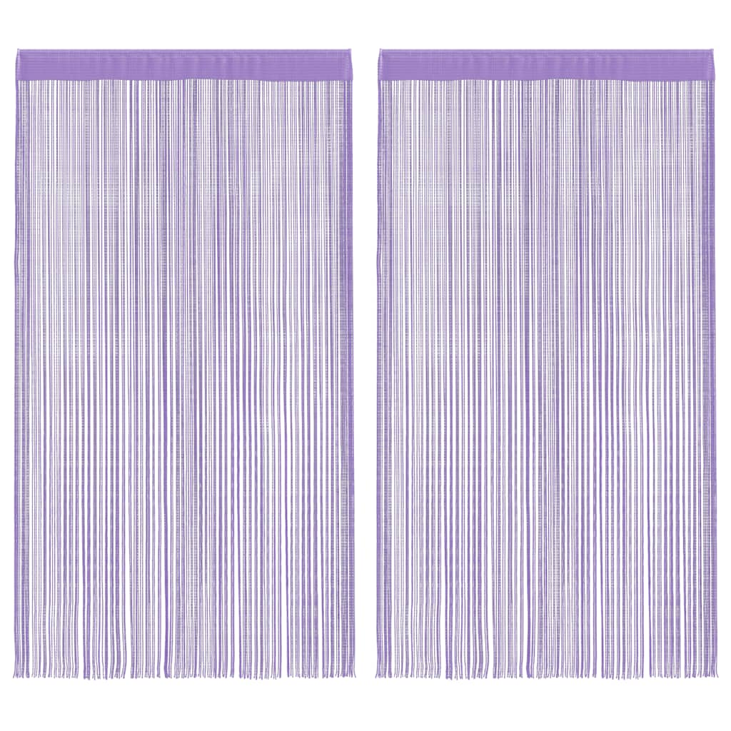 vidaXL Perdele șir 2 buc Violet 100x250 cm