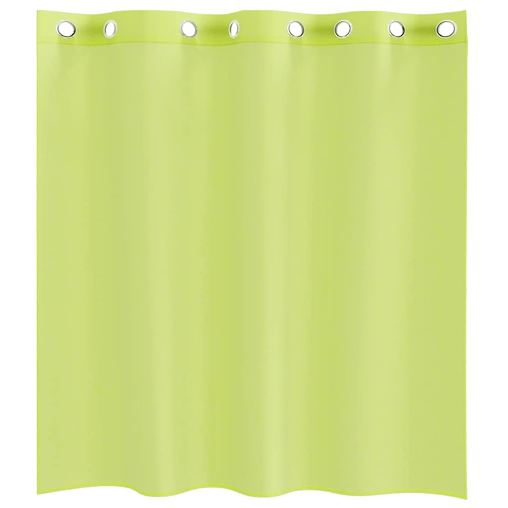vidaXL Perdele Voile cu Oelii 2 buc Verde măr 140x140 cm vidaXL Perdele Voile cu Oelii 2 buc Verde măr 140x140 cm