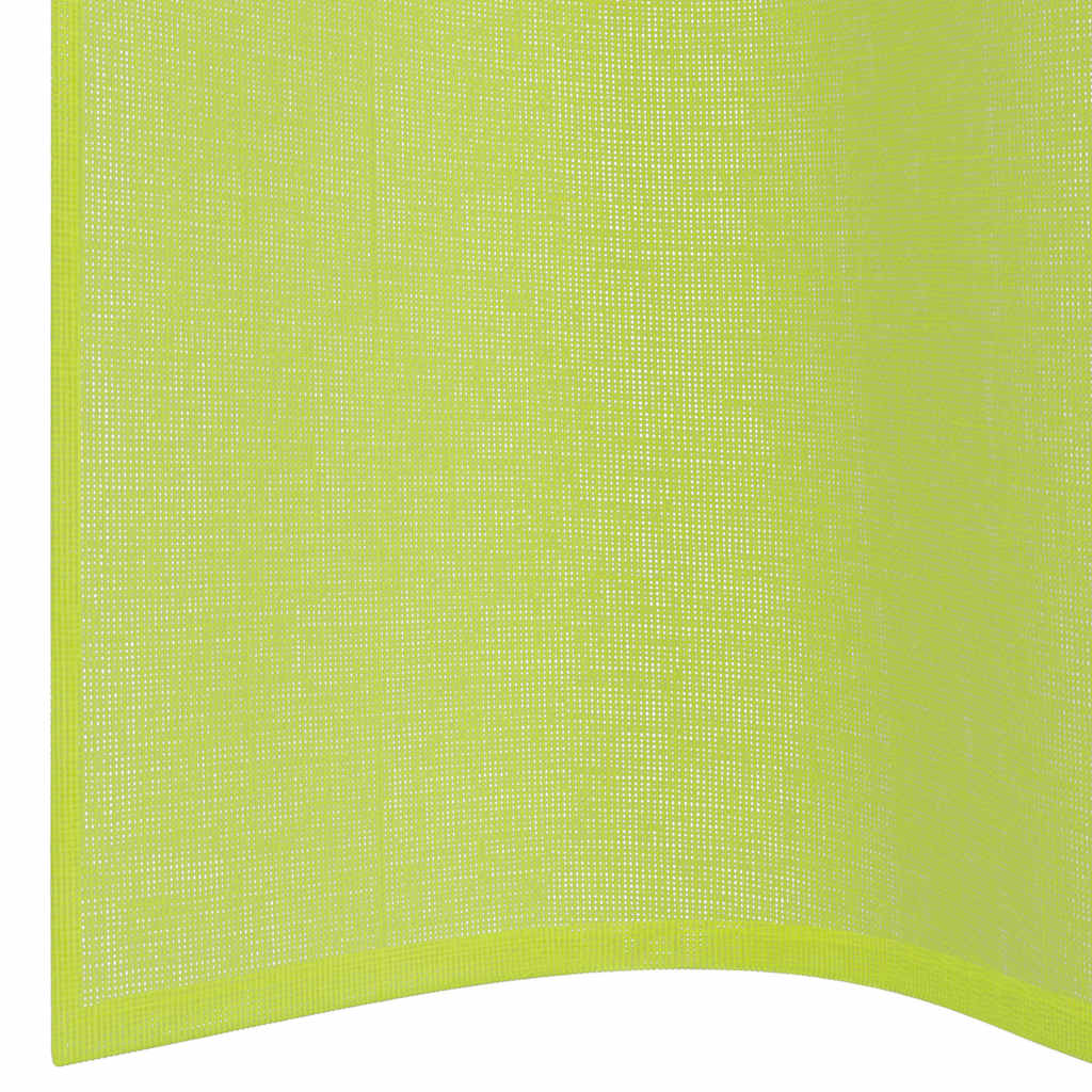 vidaXL Perdele Voile cu Oelii 2 buc Verde măr 140x175 cm vidaXL Perdele Voile cu Oelii 2 buc Verde măr 140x175 cm