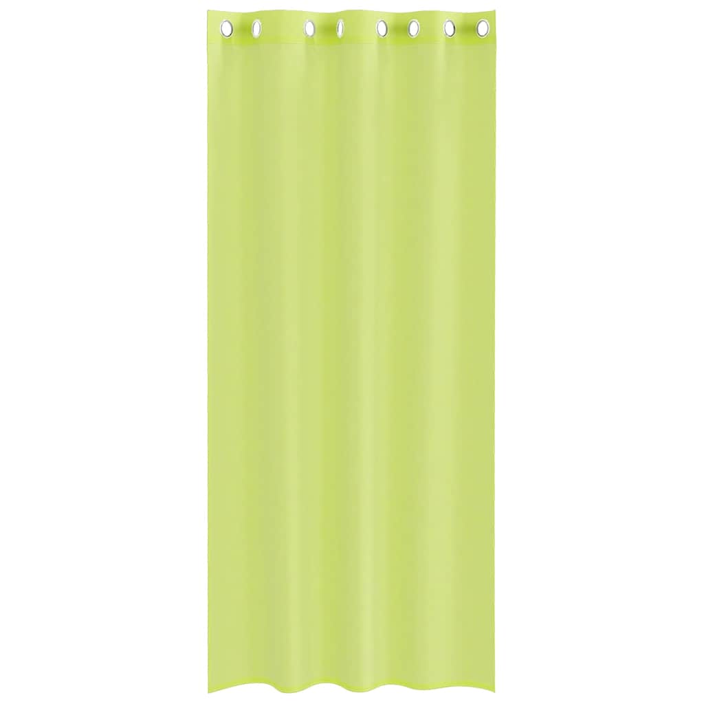 vidaXL Perdele Voile cu Oelii 2 buc Verde măr 140x245 cm vidaXL Perdele Voile cu Oelii 2 buc Verde măr 140x245 cm