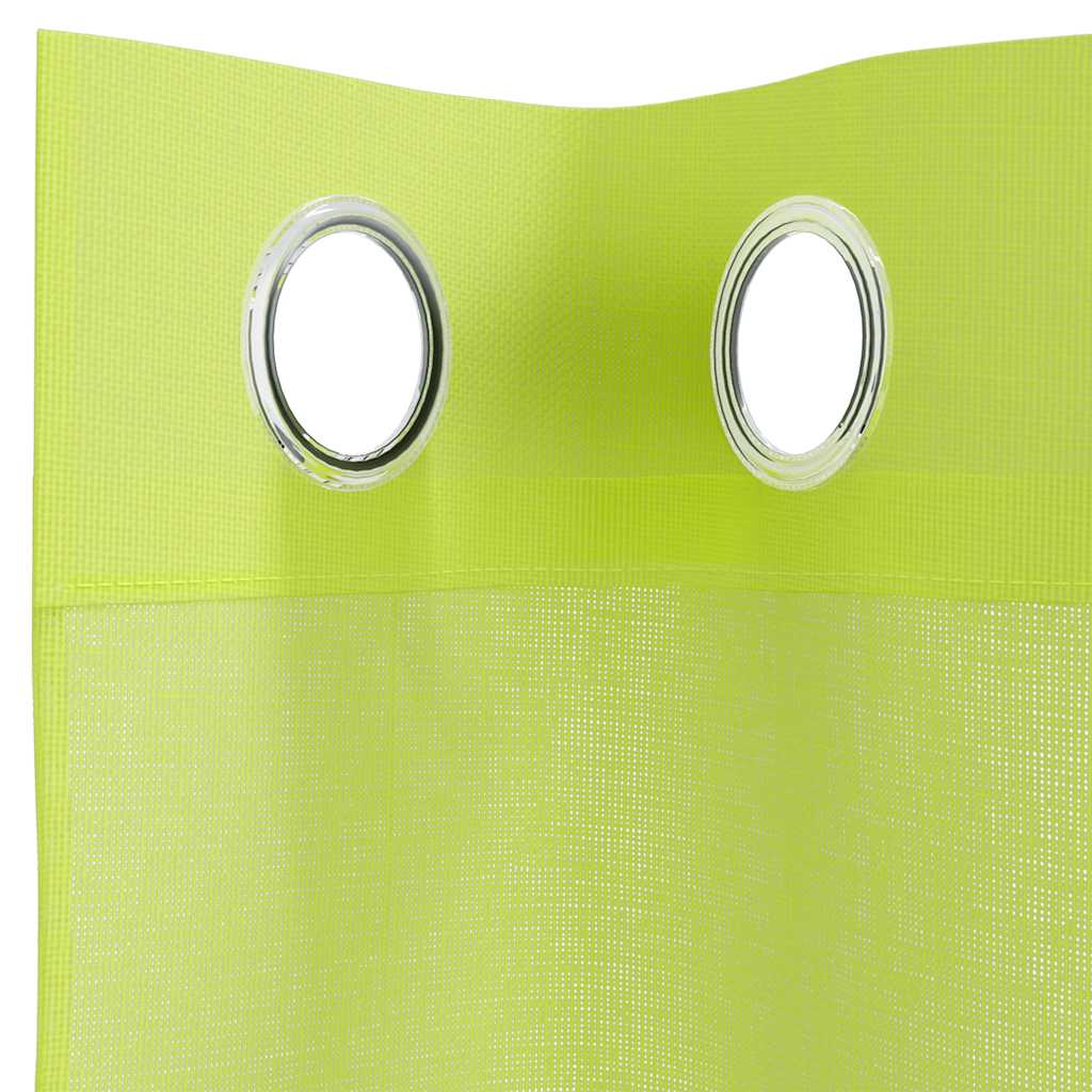 vidaXL Perdele Voile cu Oeje 2 buc Verde măr 140x300 cm vidaXL Perdele Voile cu Oeje 2 buc Verde măr 140x300 cm