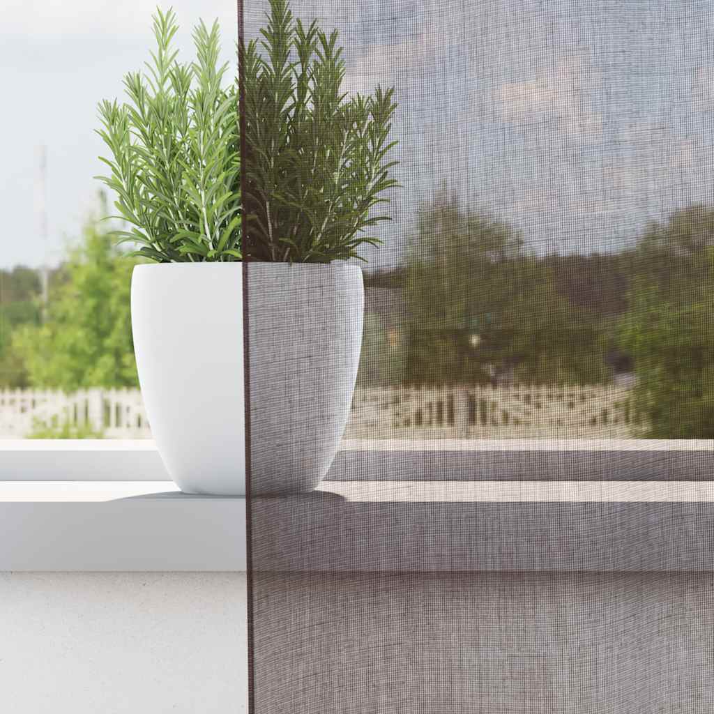 vidaXL Perdele Voile cu Oelii 2 buc Maro 140x245 cm