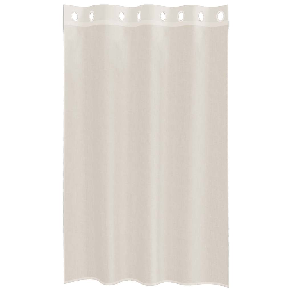 vidaXL Perdele Voile cu Oelii 2 buc Crem 140x175 cm vidaXL Perdele Voile cu Oelii 2 buc Crem 140x175 cm