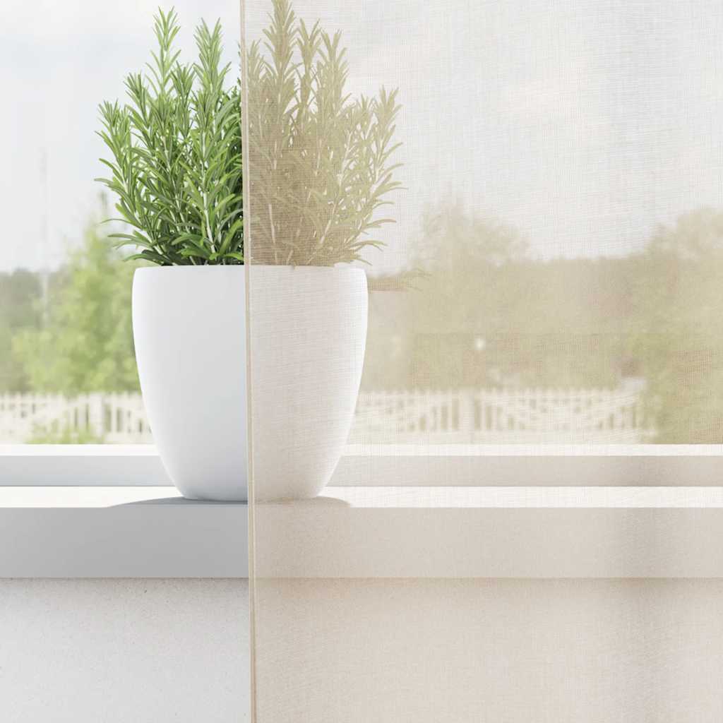 vidaXL Perdele Voile cu Oeli 2 buc Crem 140x245 cm