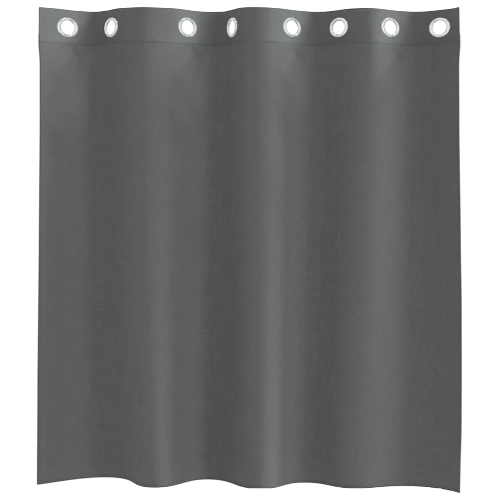 vidaXL Perdele Voile cu Oelii 2 buc Gri Inchis 140x140 cm
