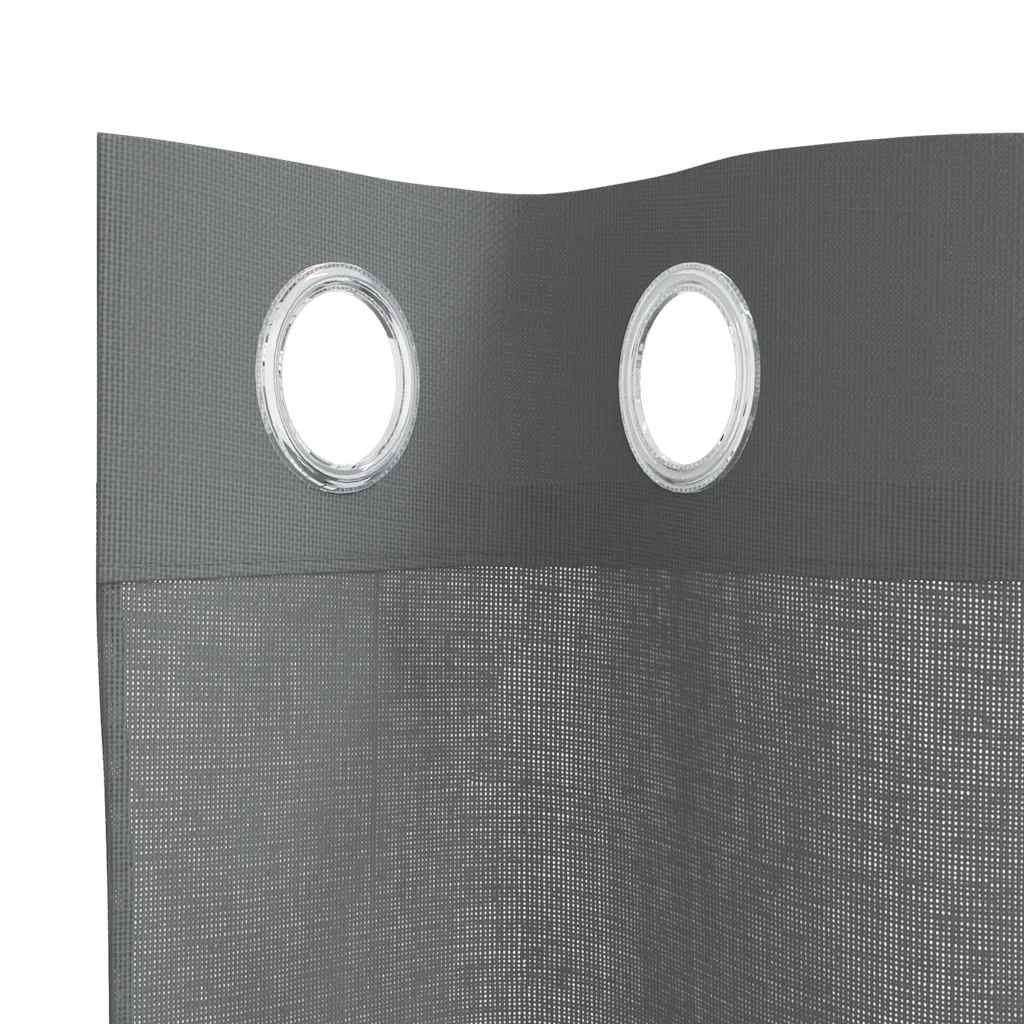 vidaXL Perdele voal cu oeje 2 buc Gri închis 140x175 cm vidaXL Perdele voal cu oeje 2 buc Gri închis 140x175 cm