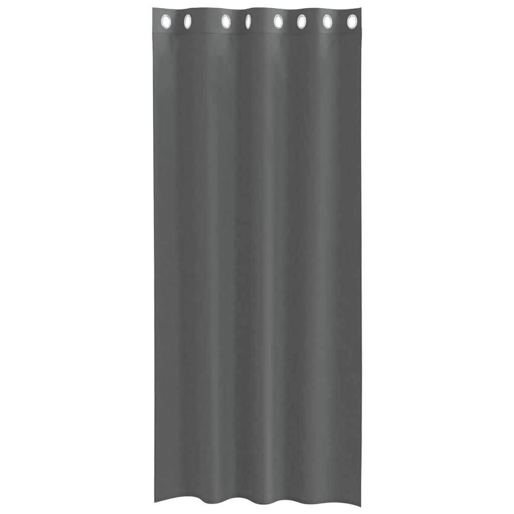 vidaXL Perdele Voile cu Oelii 2 buc Gri închis 140x225 cm