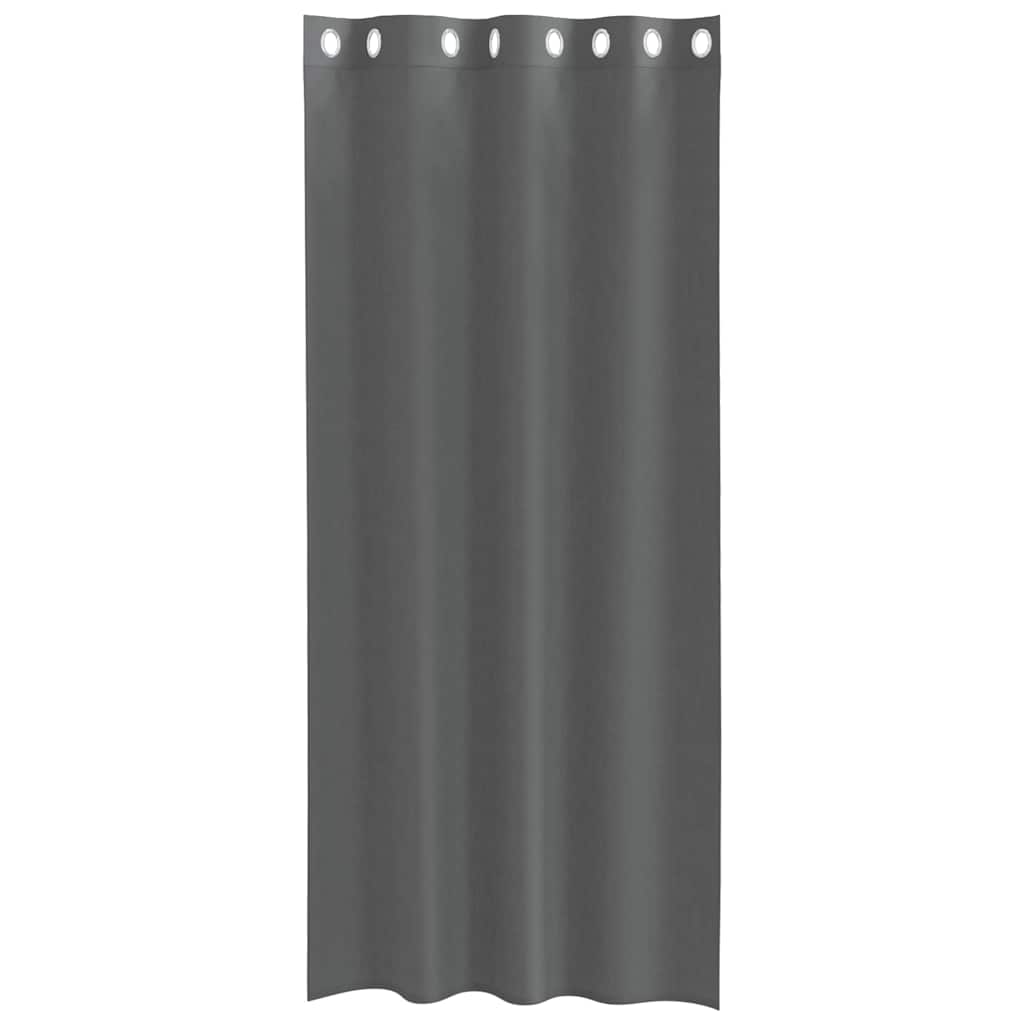 vidaXL Perdele Voile cu Oelii 2 buc Gri Inchis 140x245 cm