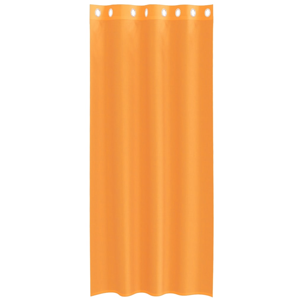 vidaXL Perdele Voile cu Oelii 2 buc Portocaliu 140x245 cm vidaXL Perdele Voile cu Oelii 2 buc Portocaliu 140x245 cm