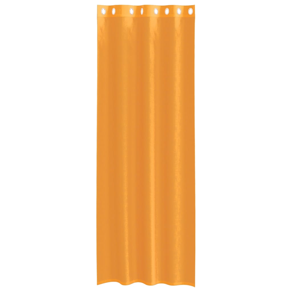 vidaXL Perdele Voile cu Oeli 2 buc Portocaliu 140x260 cm vidaXL Perdele Voile cu Oeli 2 buc Portocaliu 140x260 cm