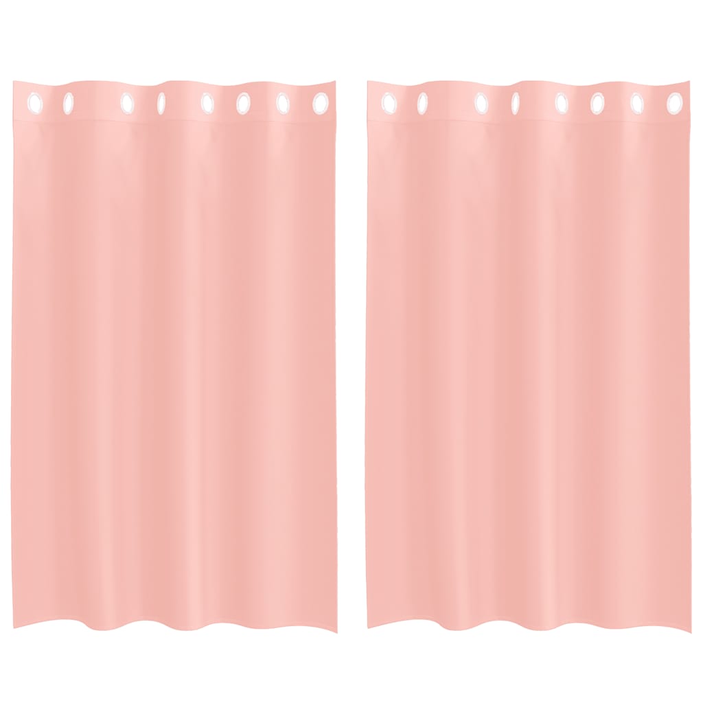 vidaXL Perdele Voile cu Oelii 2 buc Roz 140x175 cm vidaXL Perdele Voile cu Oelii 2 buc Roz 140x175 cm