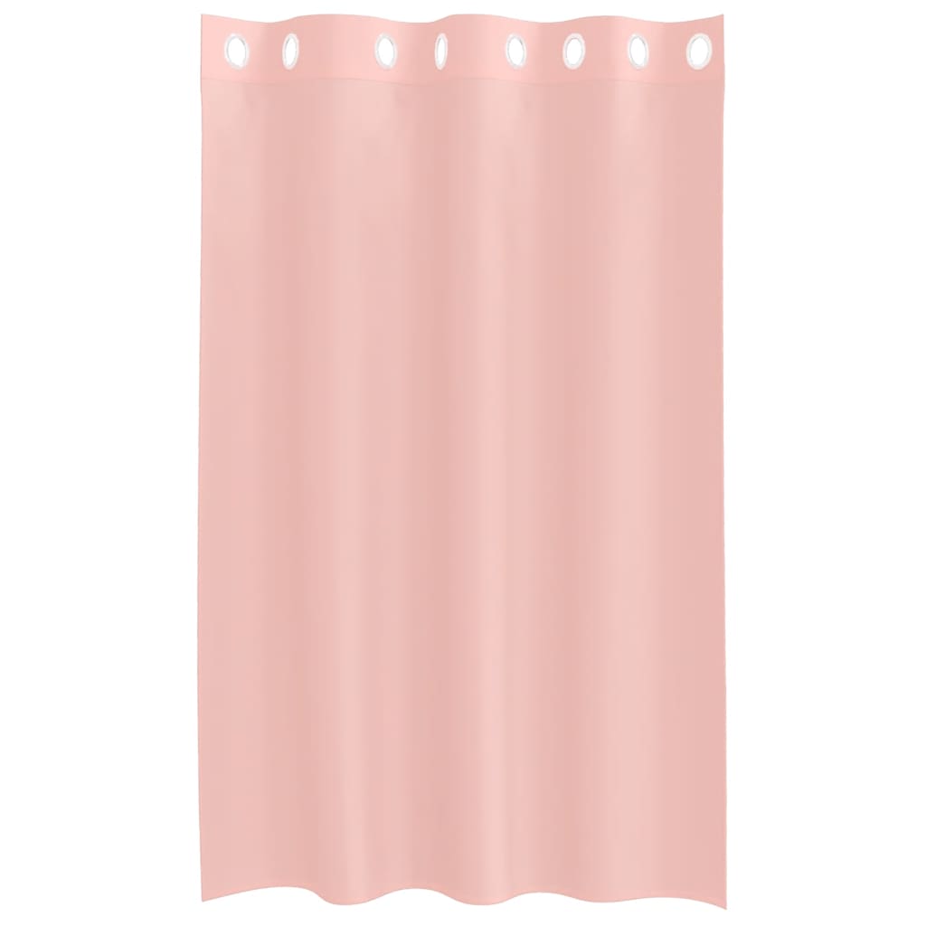 vidaXL Perdele Voile cu Oelii 2 buc Roz 140x175 cm vidaXL Perdele Voile cu Oelii 2 buc Roz 140x175 cm