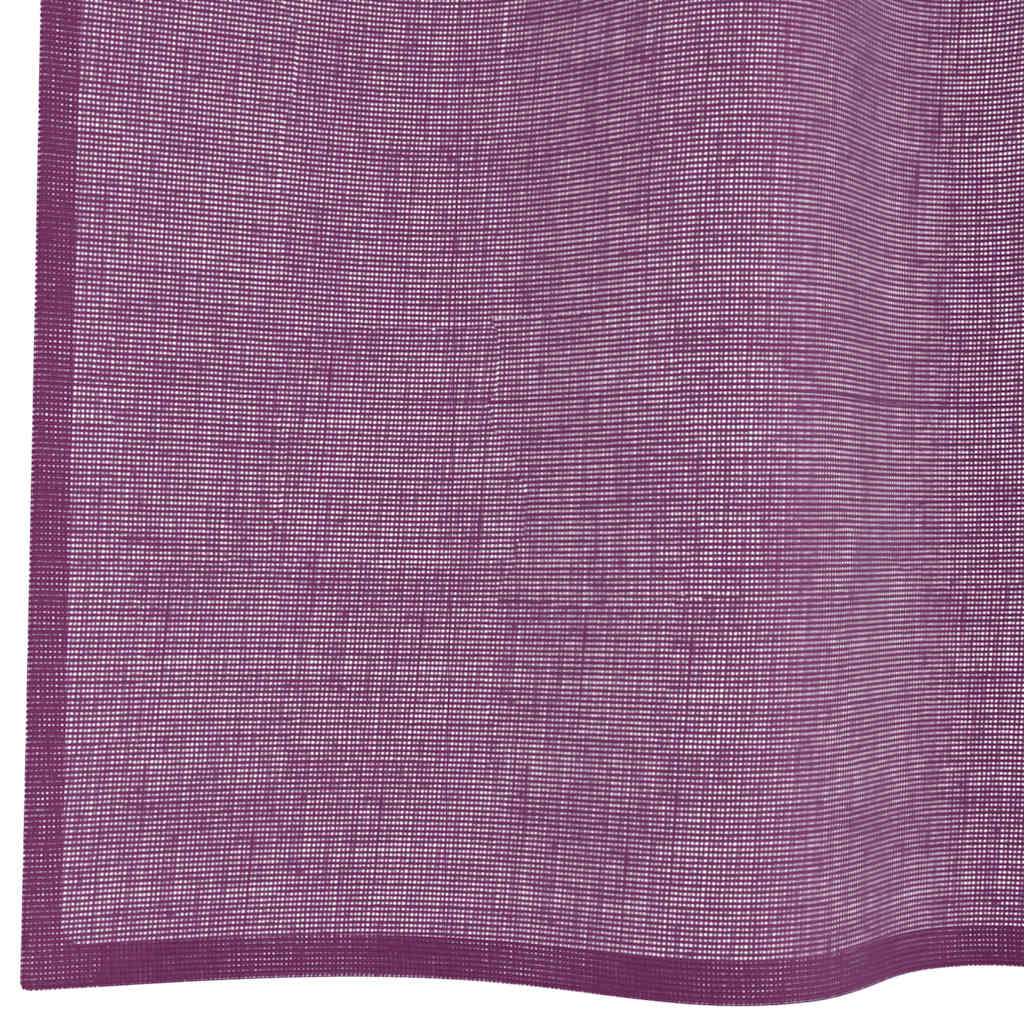 vidaXL Perdele Voile cu Oeje 2 buc Violet 140x175 cm vidaXL Perdele Voile cu Oeje 2 buc Violet 140x175 cm