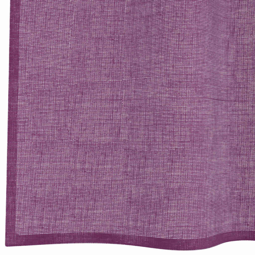 vidaXL Perdele Voile cu Oelii 2 buc Violet 140x225 cm vidaXL Perdele Voile cu Oelii 2 buc Violet 140x225 cm