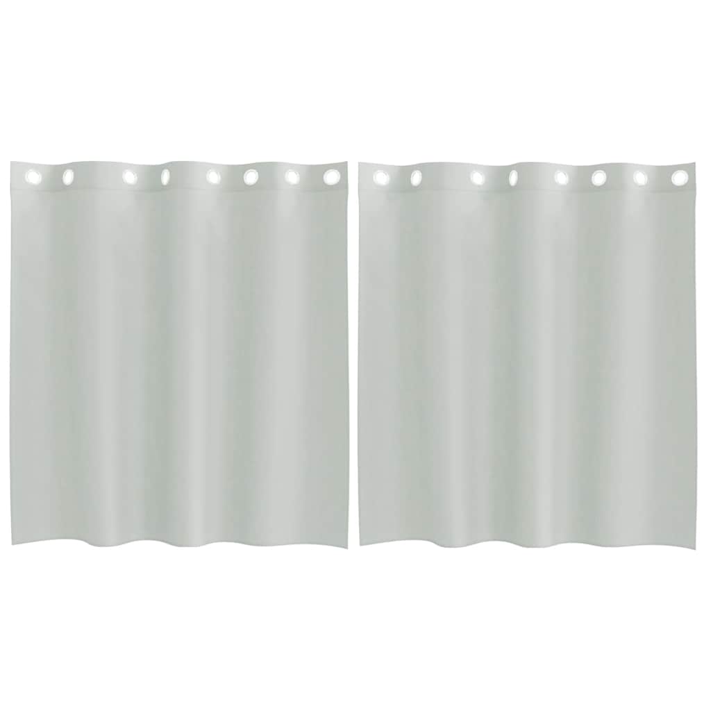 vidaXL Perdele Voile cu Oelii 2 buc Gri deschis 140x140 cm