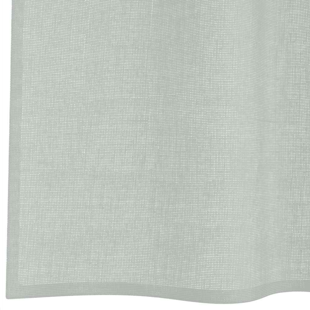 vidaXL Perdele Voile cu Oelii 2 buc Gri deschis 140x175 cm