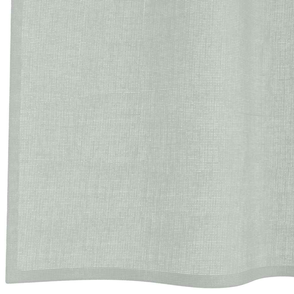 vidaXL Perdele Voile cu Oelii 2 buc Gri deschis 140x225 cm