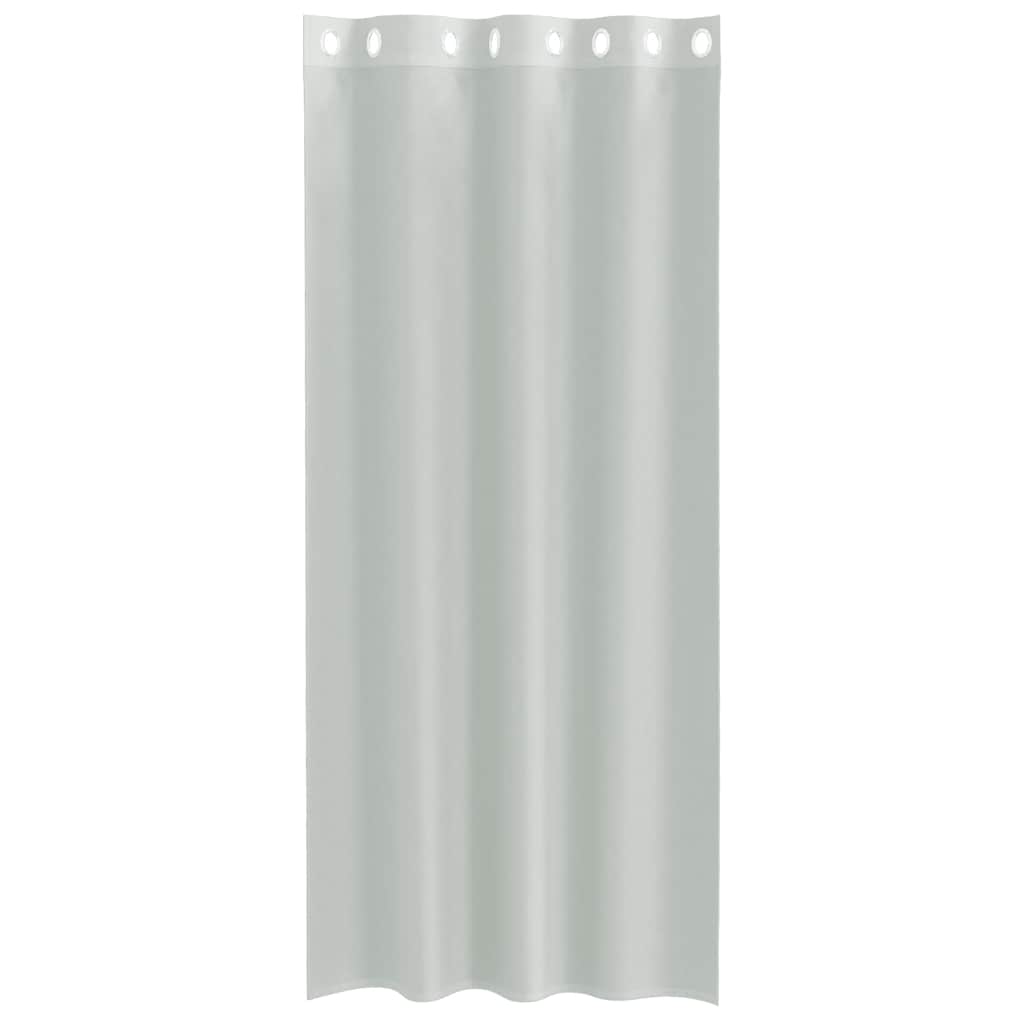vidaXL Perdele Voile cu Oelii 2 buc Gri deschis 140x245 cm