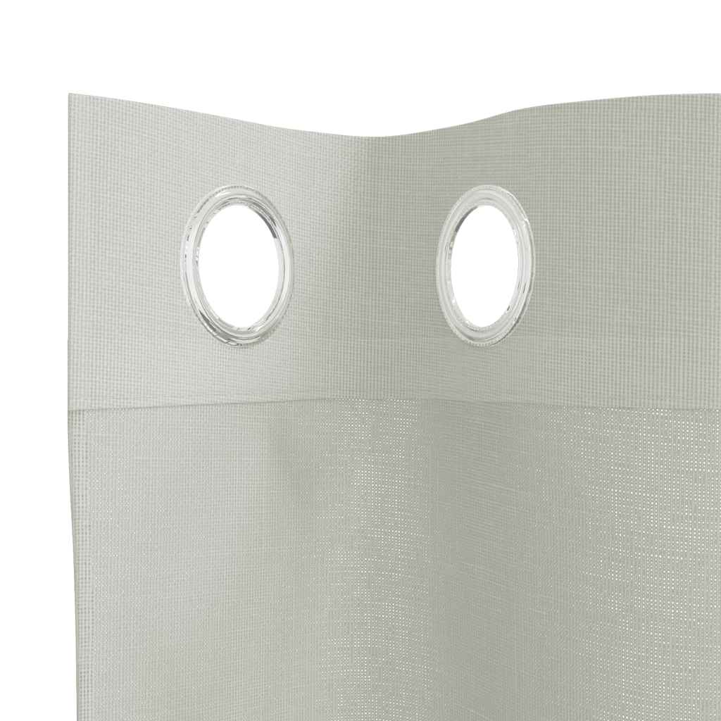 vidaXL Perdele Voile cu Oelii 2 buc Gri deschis 140x245 cm