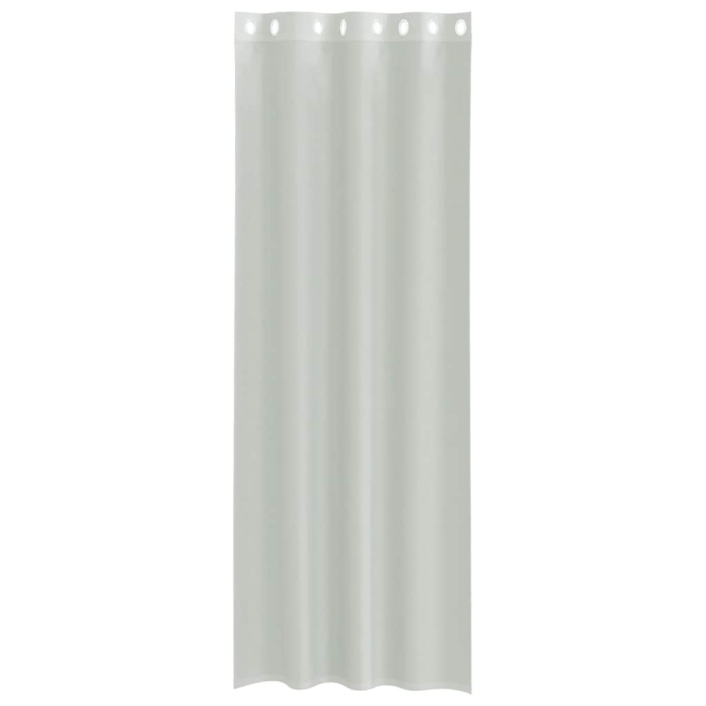 vidaXL Perdele Voile cu Oelii 2 buc Gri deschis 140x300 cm