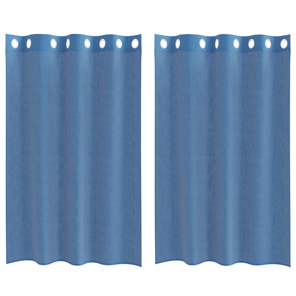 vidaXL Perdele Voile cu Oelii 2 buc Albastru Regal vidaXL Perdele Voile cu Oelii 2 buc Albastru Regal