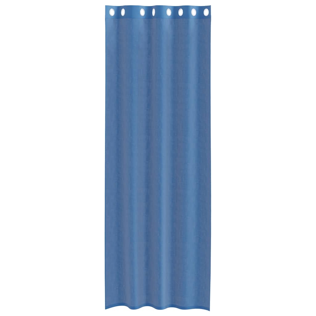 vidaXL Perdele Voile cu Oelii 2 buc Albastru Regal vidaXL Perdele Voile cu Oelii 2 buc Albastru Regal