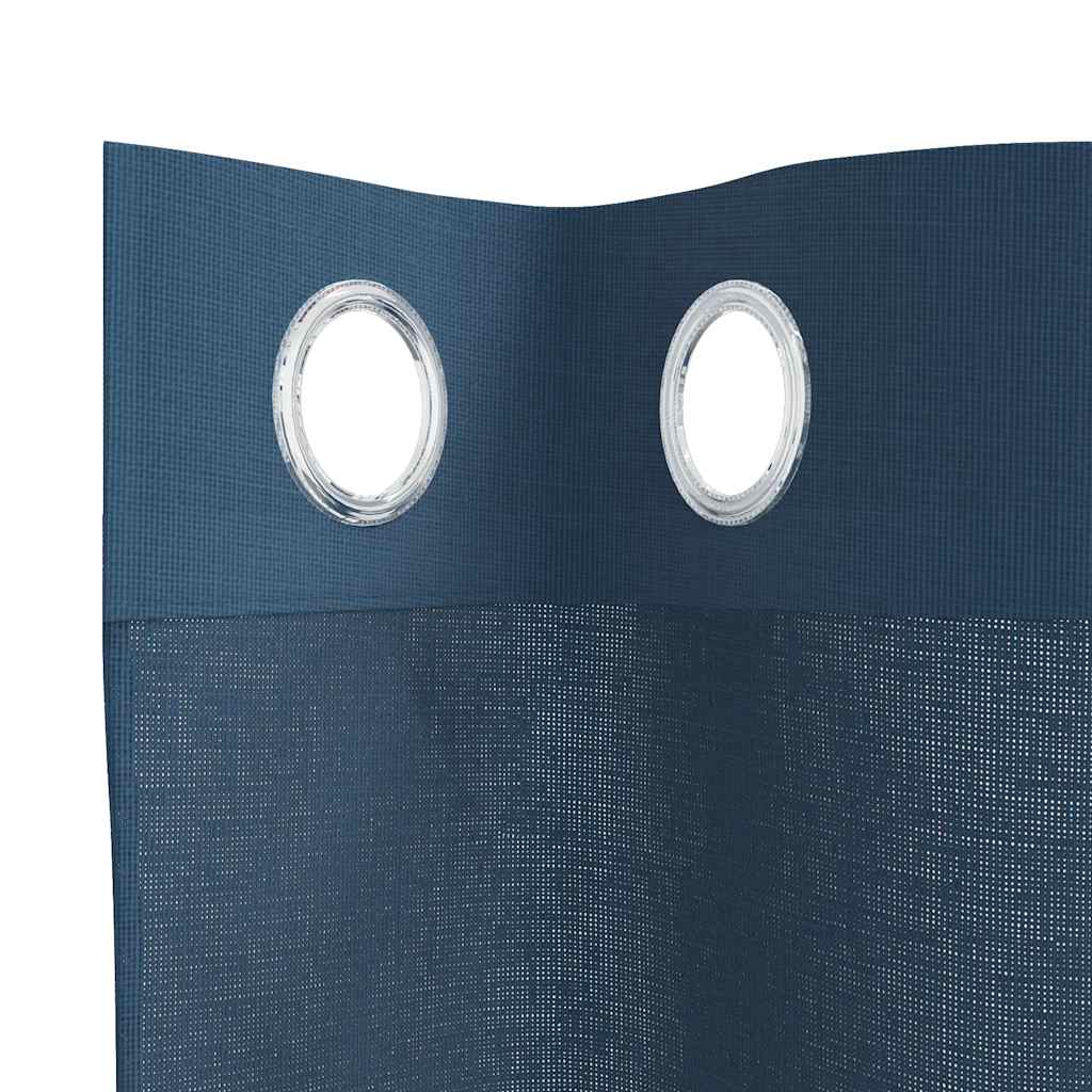 vidaXL Perdele Voile cu Oelii 2 buc Albastru Regal vidaXL Perdele Voile cu Oelii 2 buc Albastru Regal