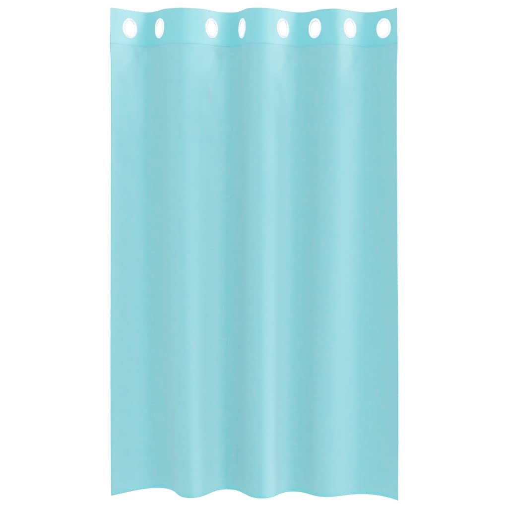 vidaXL Perdele Voile cu Oeje 2 buc Turcoaz vidaXL Perdele Voile cu Oeje 2 buc Turcoaz