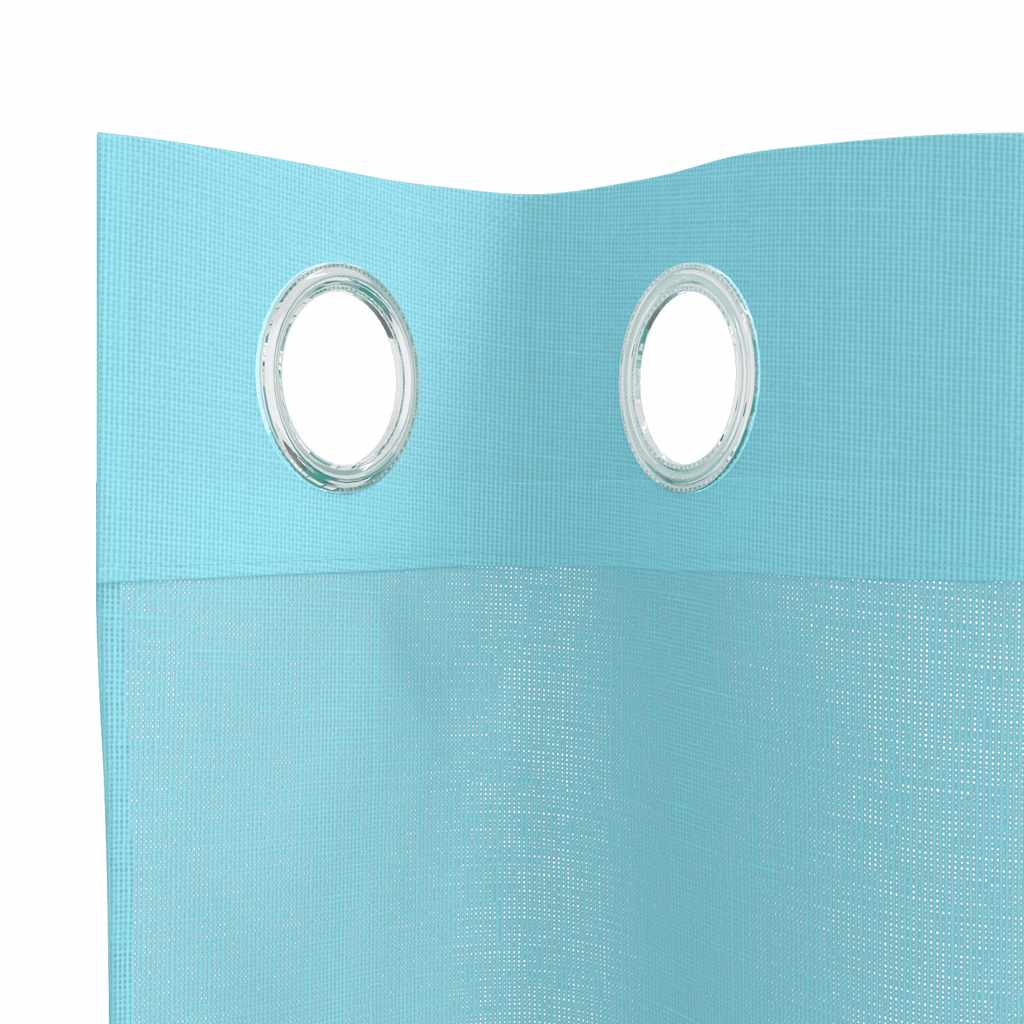 vidaXL Perdele Voile cu Oeje 2 buc Turcoaz vidaXL Perdele Voile cu Oeje 2 buc Turcoaz