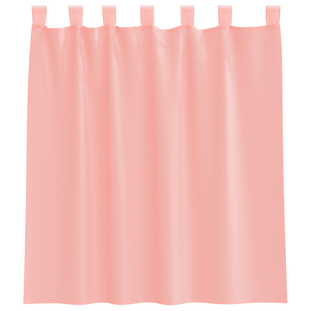 vidaXL Perdele Voile cu buzunare pentru bare 2 buc Roz