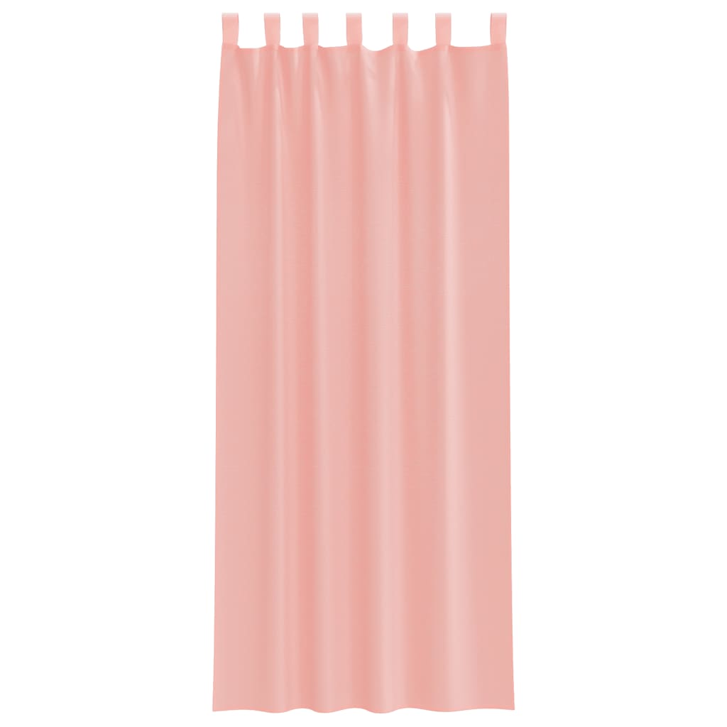 vidaXL Perdele Voile cu buzunare pentru bare 2 buc Roz vidaXL Perdele Voile cu buzunare pentru bare 2 buc Roz