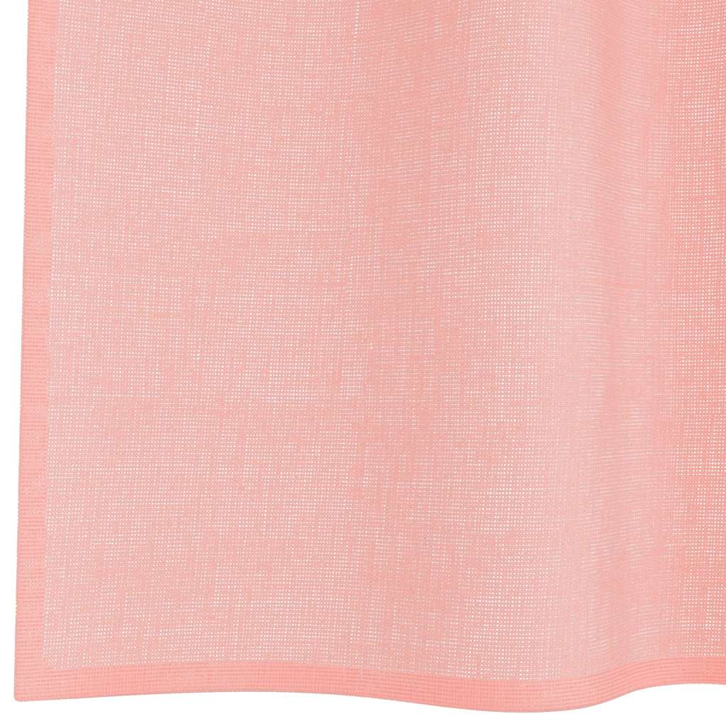 vidaXL Perdele Voile cu buzunare pentru bare 2 buc Roz vidaXL Perdele Voile cu buzunare pentru bare 2 buc Roz
