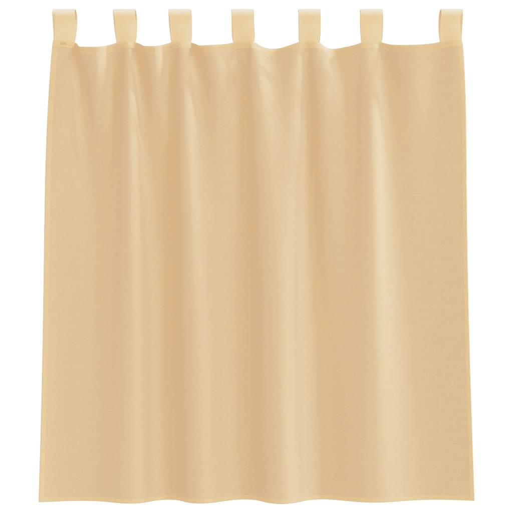 vidaXL Perdele Voile cu buzunare pentru bare 2 buc Nisip